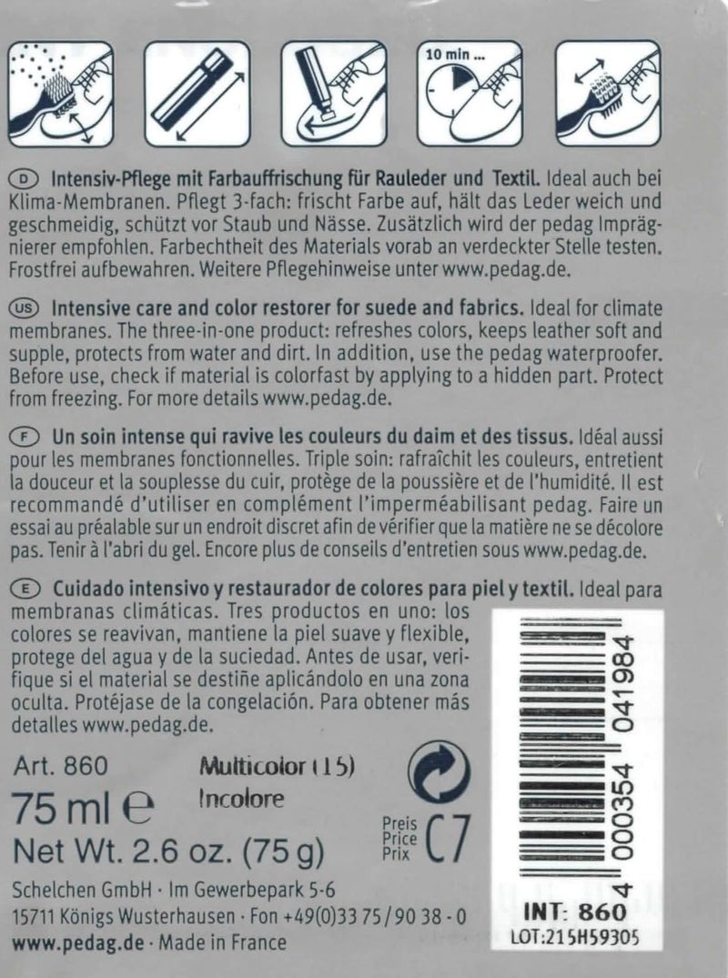 Pedag Suede Color Restorer - 2.6 Oz Neutral Colorless Conditioner for Suede, Nubuck, and Textiles - Image 2